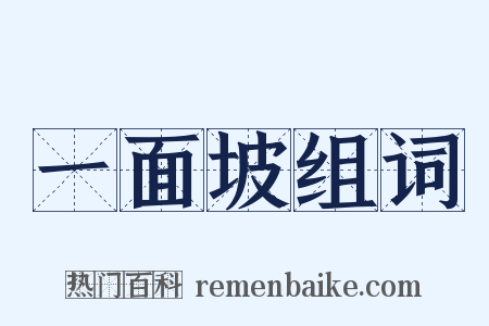 一面坡组词是什么意思的图片